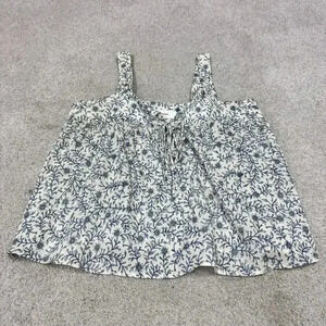 Xírena Blouse Women’s Ivory Floral Sleeveless Size XS